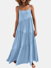 Load image into Gallery viewer, Full Size Ruched Tiered Spaghetti Strap Dress
