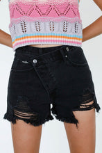 Load image into Gallery viewer, CROSSOVER DENIM MOM SHORTS
