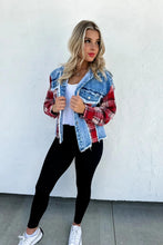 Load image into Gallery viewer, Asher Plaid Denim jacket
