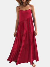 Load image into Gallery viewer, Full Size Ruched Tiered Spaghetti Strap Dress
