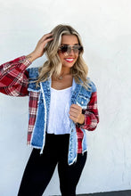 Load image into Gallery viewer, Asher Plaid Denim jacket
