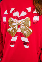 Load image into Gallery viewer, Candy Cane Lane Sequin Top
