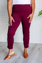 Load image into Gallery viewer, Magic Ankle Crop Skinny Pants in Wine
