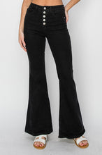 Load image into Gallery viewer, Mia Risen Button Fly Flare Jeans
