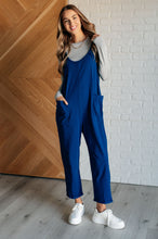 Load image into Gallery viewer, Totally Me Spaghetti Strap Jumpsuit in Light Navy
