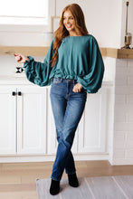 Load image into Gallery viewer, Winging It Ruffle Detail Top in Teal
