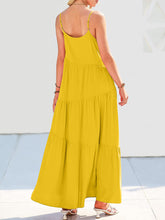 Load image into Gallery viewer, Full Size Ruched Tiered Spaghetti Strap Dress
