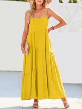 Load image into Gallery viewer, Full Size Ruched Tiered Spaghetti Strap Dress
