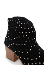 Load image into Gallery viewer, Twilight Studded Heeled Ankle Boot in Black
