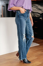 Load image into Gallery viewer, Rose High Rise 90&#39;s Straight Jeans in Dark Wash
